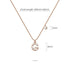 Solid 925 Sterling Silver Initial Crystal Personalised Alphabet Letter Necklace Rose Gold Filled